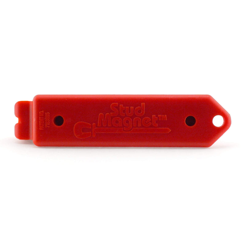 Master Magnetics Magnetic Stud Finder with Shield - Drywall Screw and Nail Detector Tool - Made with Strong Neodymium Magnets - 4.25" L - Red - 2-Pack 1 Count (Pack of 2)