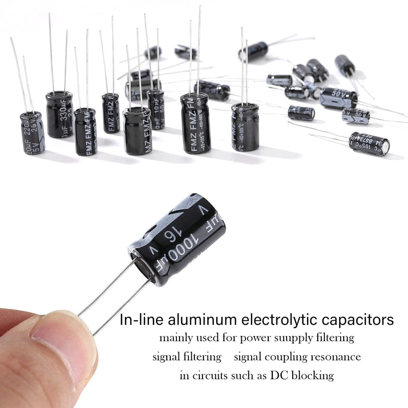 Elkos capacitor aluminum electrolytic capacitor 10V 16V 25V 50V assortment kit capacity 0.1uF to 1000uF with storage box 24 value 500 pieces