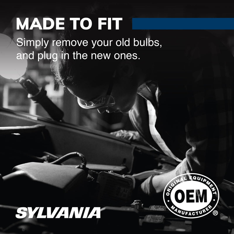 SYLVANIA - 3057 SilverStar Mini Bulb - Brighter and Whiter Light, Ideal for Daytime Running Lights (DRL) and Back-Up/Reverse Lights (Contains 2 Bulbs)