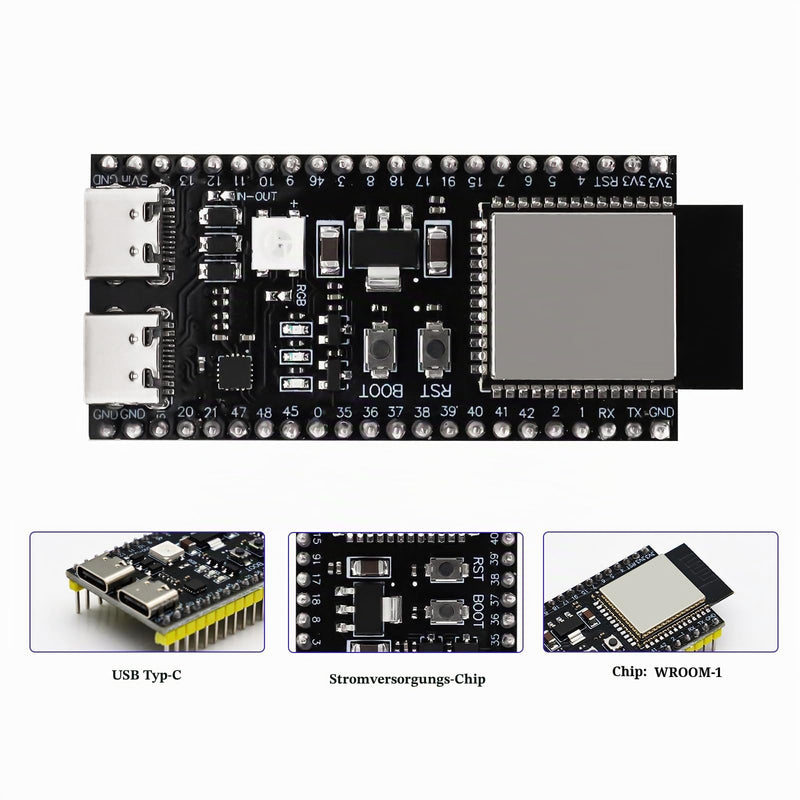 ESP32-S3 Modules, ESP32-N16R8 Motherboards Development Board with WiFi, Bluetooth 5.0, for ESP32 S3 USB C, Compatible with Arduino (3 Pieces) 1