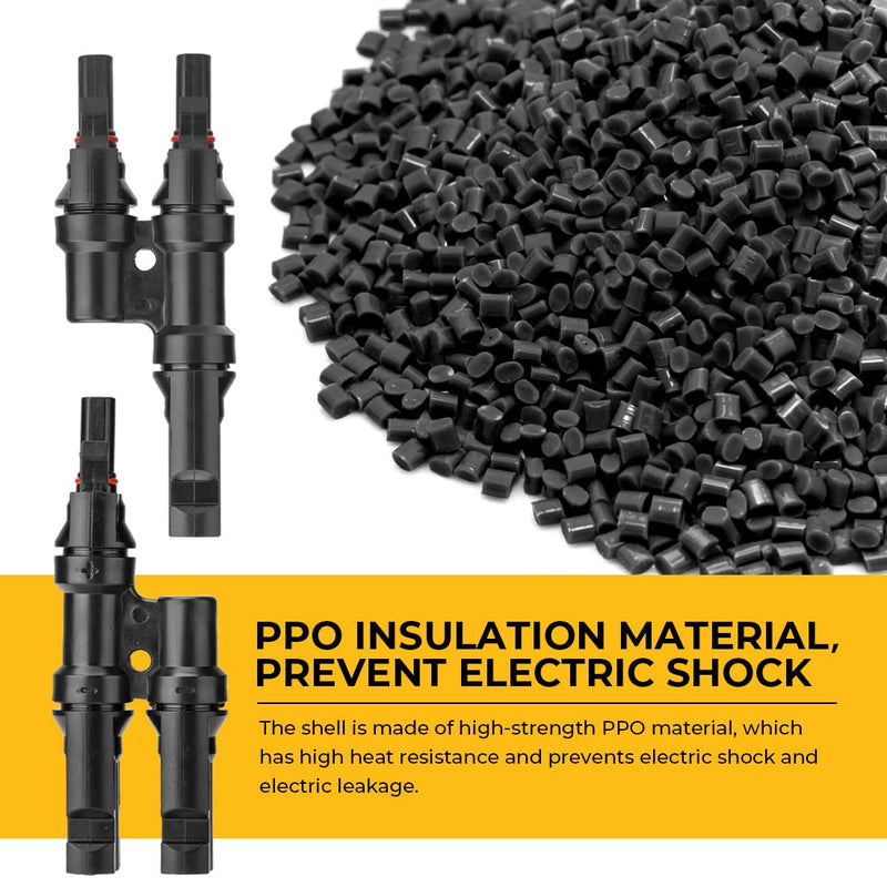 BougeRV Solar Branch Connectors Y Connector for Parallel Connection Between Solar Panels FMM+MFF (2 Pairs) 2 Pairs MMF+FFM