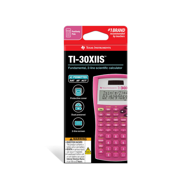 Texas Instruments TI-30X IIS 2-Line Scientific Calculator, Pink