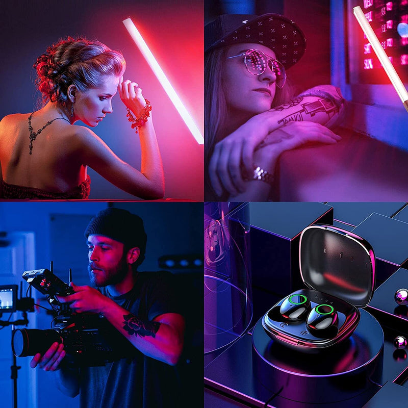 RGB LED Video Light Wand Stick with Tripod & Remote Control, 9 Color Modes, 3200K-9900K