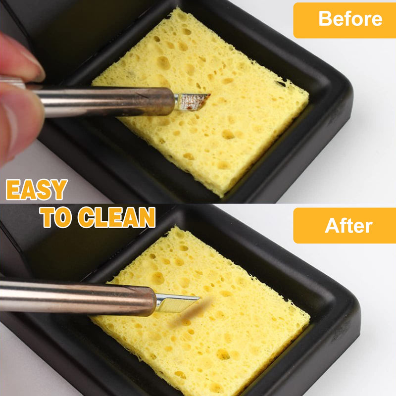 Cleaning Sponge Replacement Sponge Industrial Sponges Soldering Iron Soldering Sponge for Soldering Stations Cleaning Wire Scrubber Soldering Sponge Soldering Iron Cleaning Sponge for Workbenches and Workshops 30PCS