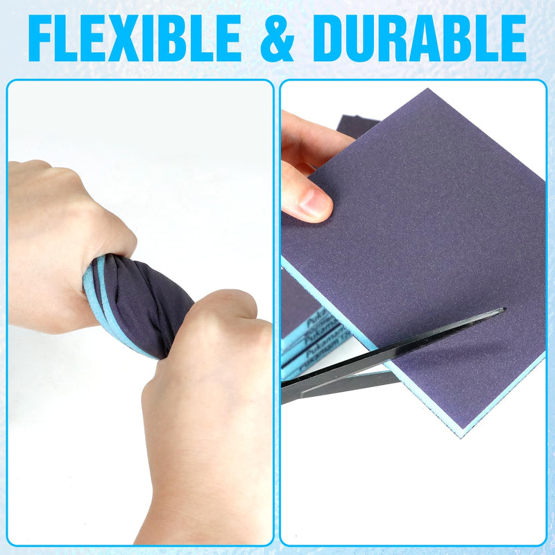 Pack of 12 Sanding Sponge Dry & Wet Sandpaper 60/80/120/220/320/400 Grit Coarse Fine Sandpaper Set Sandpaper for Wood, Metal, Wall, Paint, Car Paint MIX