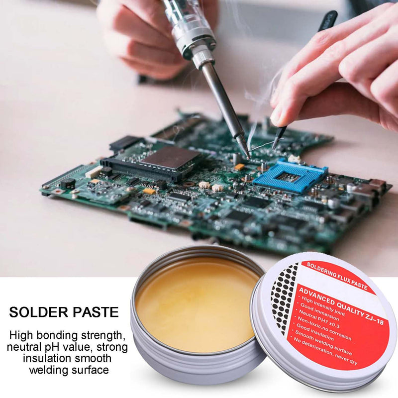 Solder paste, solder paste, soldering flux, lead-free flux paste, rosin soldering paste flux, as a flux for soft soldering for soldering surface mountable components, 50g