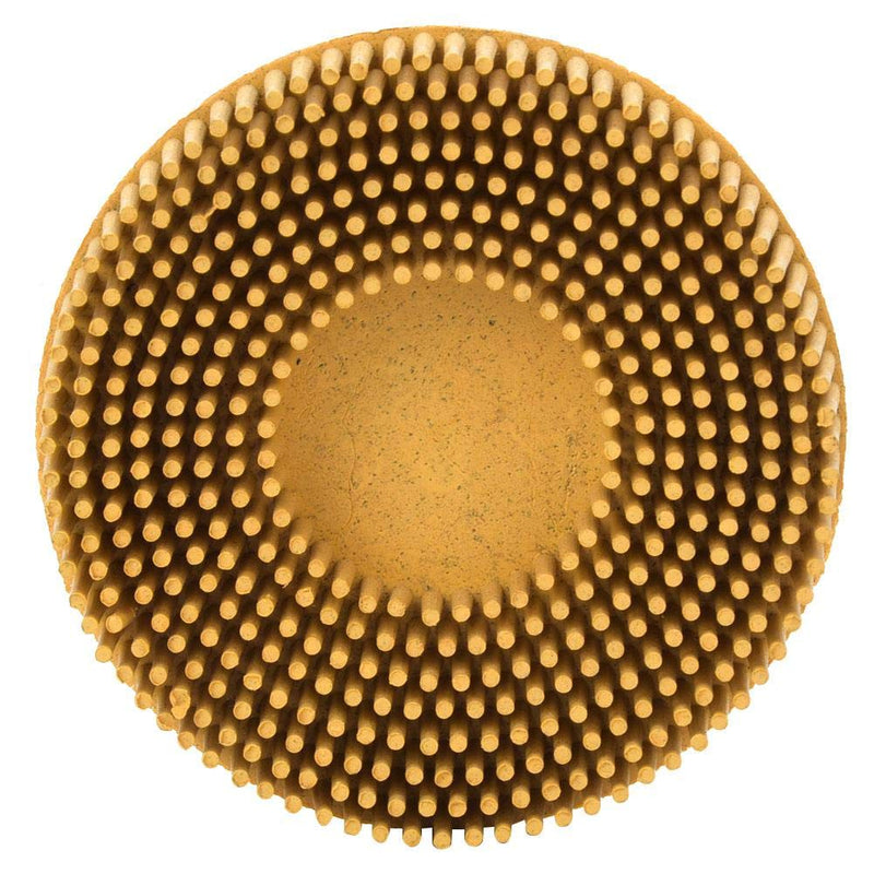 Bristle Brush Disc 3 Inch Rubber Abrasive Brush Polishing Grinding Disc for Burr Rust Removal(Yellow) Yellow