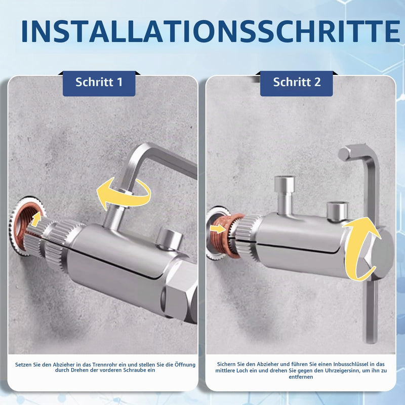 Screw Extractor, Screw Extractor for Removing Pipe Breakage Screws, Left Extractor for Repairing Pipe Thread Connections, Screw Remover Adjustable, Suitable for 1/4, 1/6 and 1 Inch Pipe