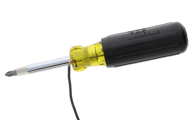 IDEAL INDUSTRIES INC. 35-910 11-in-1 Screwdriver/ Nutdriver – Hardware Tool with Corrosion Resistant Shank, Wire Connector Wrench in Handle, Blazed Tip