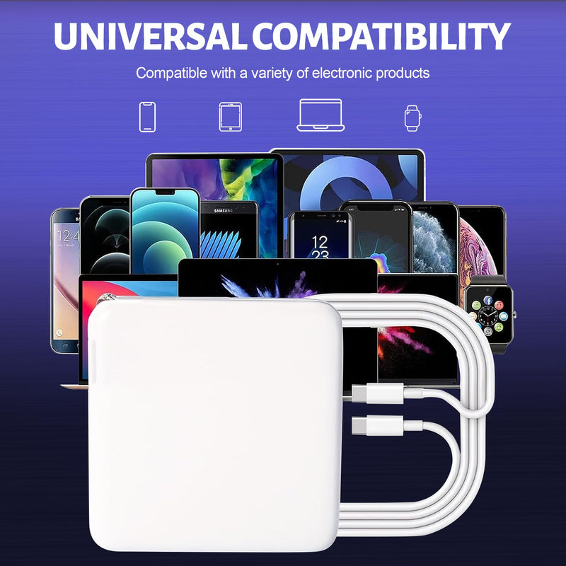 MacBook Pro Charger 96W USB C Power Adapter for MacBook Pro Air 13 14 15 16 Inch Mac Book Retina M3 M2 M1 2023 2022 2021 2020 2019 2018 2017 Fast Charging Charger Fit Iphone 15 IPad & All USB C Device