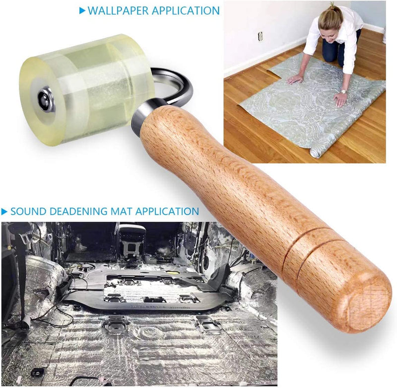 Rubber Seam Roller, Wallpaper Seam Roller for Auto Car Audio Sound Deadening Application, Sound Heat Insulation Mat Wallpaper Application, Perfect for Processing Edges