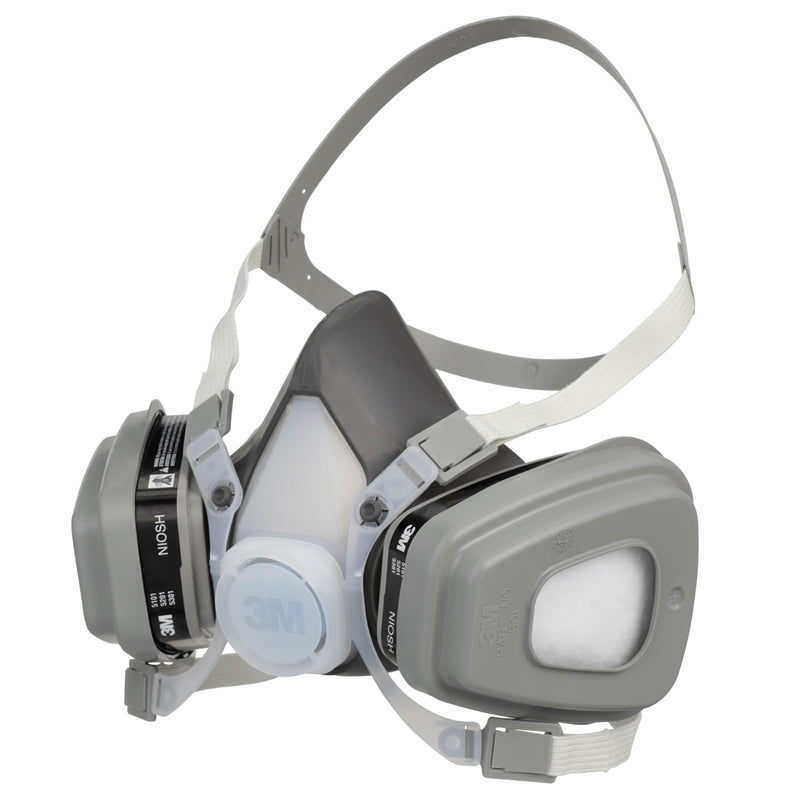 3M Half Facepiece Disposable Respirator Assembly 51P71, NIOSH Approved, Organic Vapor/P95 Respiratory Protection (OV/P95), Small, Permanently Attached Cartridges, 1 Unit 1 Count (Pack of 1)