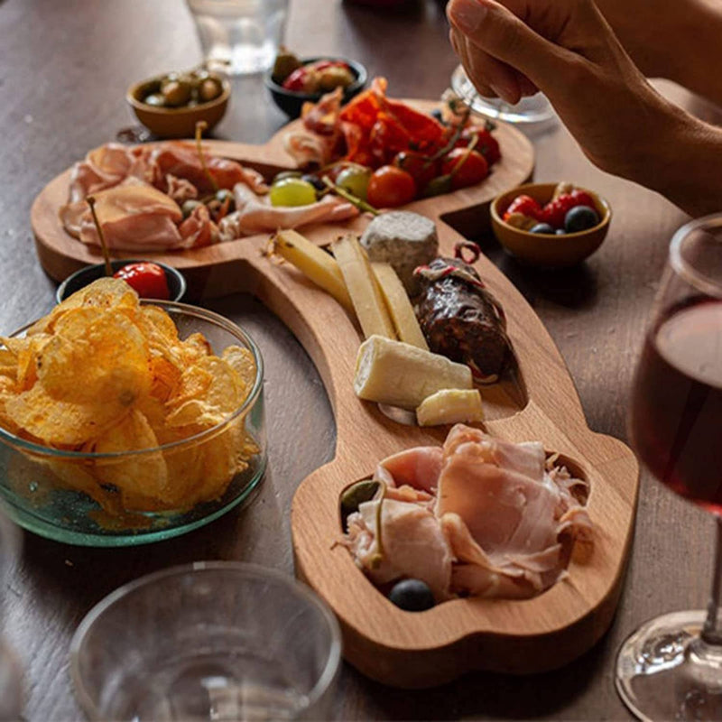 Funny Aperitif Board,Solid Wood Charcuterie Platter And Cheese Board, Novelty Kitchen Cutlery Wine Fruit Meat Cheese Platter,Ideal Bachelor Party Housewarming Bachelor Party And Gag Gift