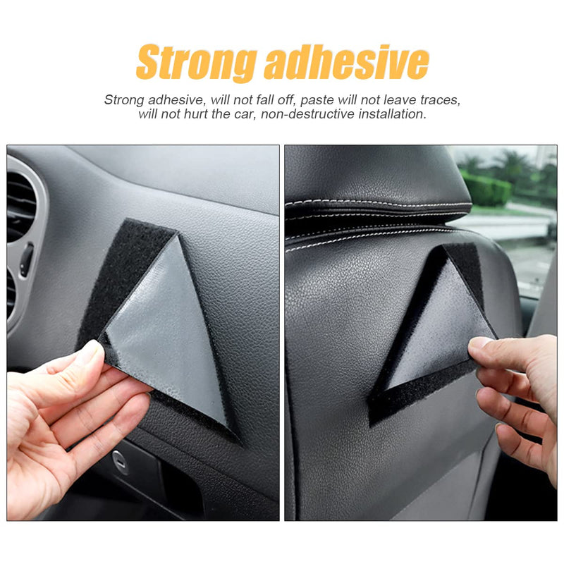 Car Seat Side Pocket Organizer, PU Leather Mini Storage Bag for Auto Door Window Console, Pen Phone Holder Tray Pouch Vehicle Seat Gap Filler for Organize Document, Registration, Notepad (Black) Black