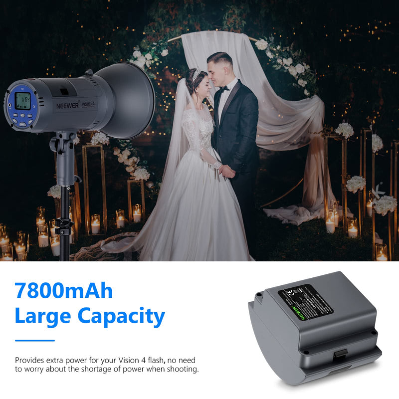 NEEWER Li-ion Battery High Capacity Rechargeable Flash Spare Battery for Q300, Vision 4, ML300 Outdoor Studio Flash Strobe Q4