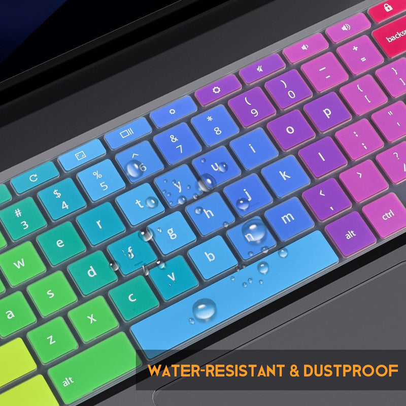 CaseBuy Keyboard Cover for 2024 Acer Chromebook Plus 314 514 CB314-4HT CB514 CBE574 14", Acer Chromebook Plus 515 CB515 CBE595 15.6", Acer Chromebook Plus 516 CBG516 16" Laptop -Rainbow Rainbow