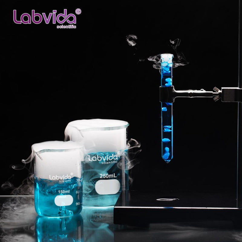 2pcs 1000ml Upgrated Thick Glass Beakers, Griffin Low Form Beaker Set with Double Scale, 3.3 Boro, LVA014 2pcs of Vol.1000ml