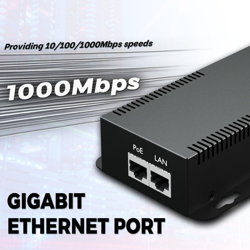 PROCET PoE System Gigabit PoE Splitter, 24V/2.96A, IEEE802.3 af/at/bt Compliant, 10/100/1000Mbps, High Power Communication Station /Wireless APs /Network Cameras, PT-PD208GBH-24 24.0 Volts (DC)