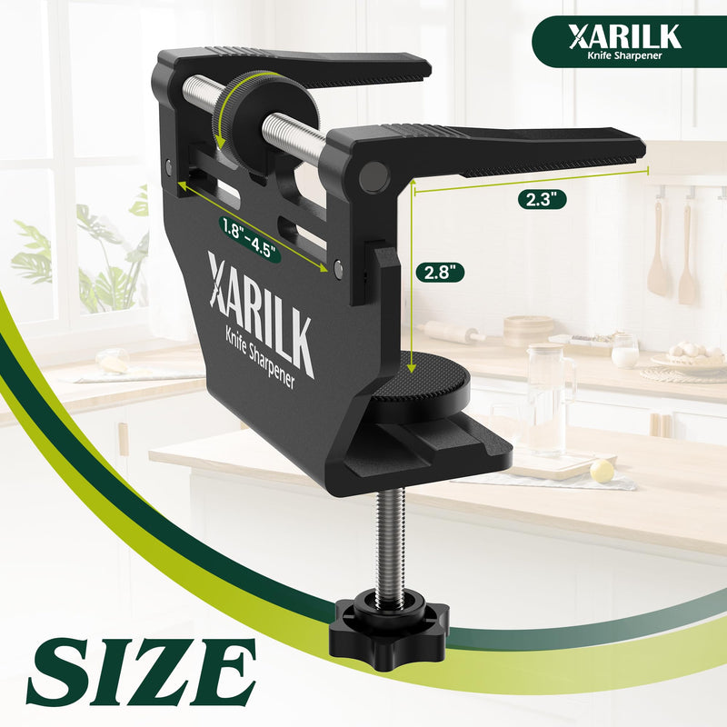 Aluminum Knife Sharpener Securing Clip, Adjustable Width 1.8-4.5", Compatible with XARILK Sharpening Systems GEN2/GEN3