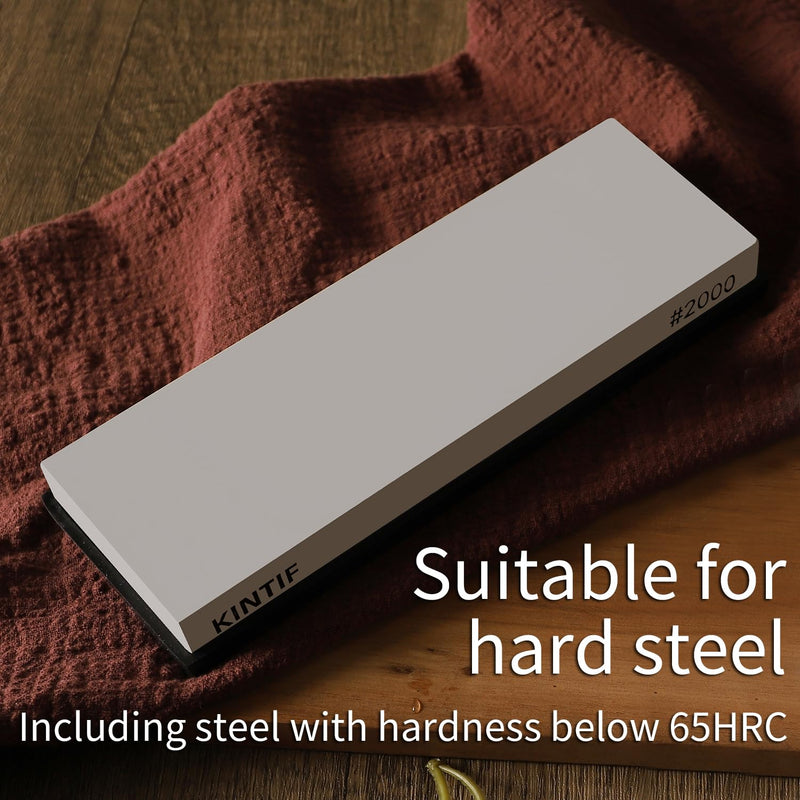 Whetstone Knife Sharpening Stone Medium Grit #2000, Strong grinding power, Splash and go, Cuts fast, Not clog, Whetstone knife sharpener, Sharpening Stones for Knives #2000 Grit