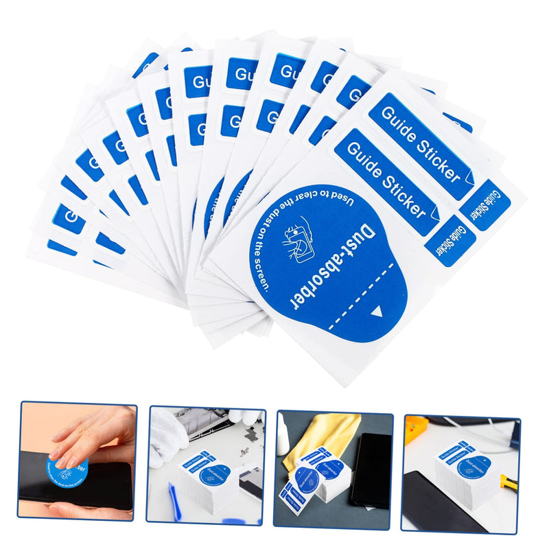Uonlytech 200pcs Film Dust Removal Sticker LCD Screen Removal Stickers dust Removal Phone Screen Cleaning Tool Screen Cleaner Tool Phone Screen Cleaner Crystal Keyboard Stickers Blue 6X4.3CM
