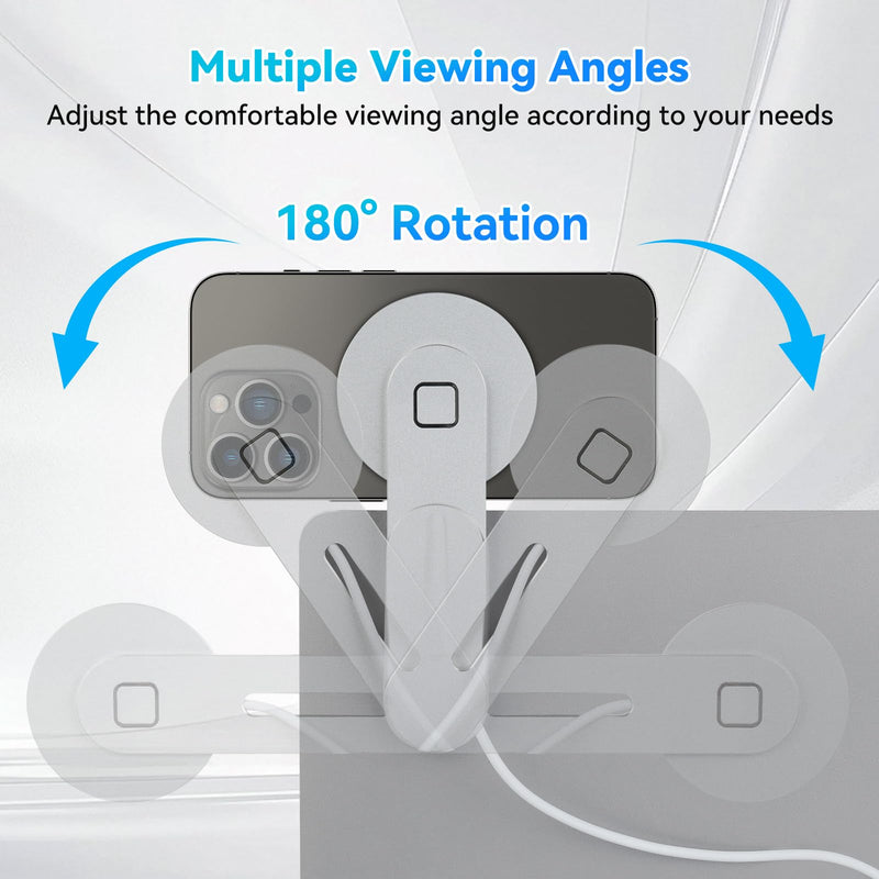 aceyoon Laptop Phone Mount, Fast Wireless Charger Magnetic Phone Holder for Laptop, 180°Adjustable Phone Stand for iPhone 16/15/14/13/12 MagSafe and All Phones, MacBook, PC Monitor