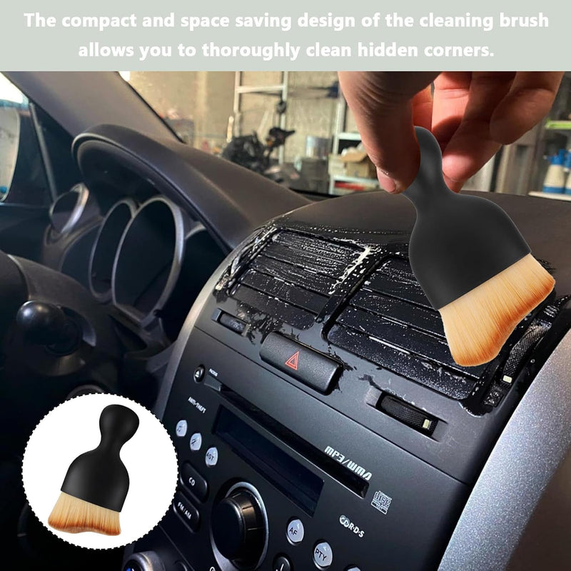 4 Pack Car Interior Cleaning Soft Brushes， Car Interior Beauty Brush，Car Interior Dusting Brush，Suitable for Cleaning Car Interior or Exterior，Air Conditioning Vents， Leather，Computers