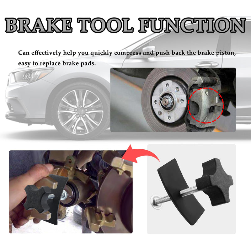 Brake Pad Spreader,Heavy Duty Brake Caliper Compression Tool for Single/Dual Caliper Pistons,Essential Caliper Piston Compressor Tool Car Accessories for Brake Pad Replacement