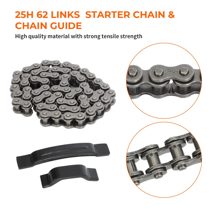 Starter Chain for Chinese 4-Stroke 50cc 70cc 90cc 110cc 125cc ATV Dirt Bike Go Kart 25H 62 Links