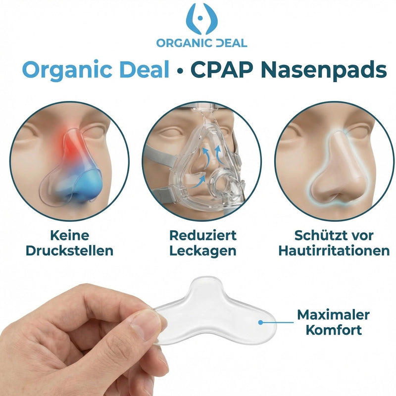 Cpap Pillow and Nose Pad for Sleep Mask - Pack of 5 | Against pressure points and red spots - soft gel pads for nose bridge - reusable and can be cut to size for a perfect fit 5 pieces (pack of 5)