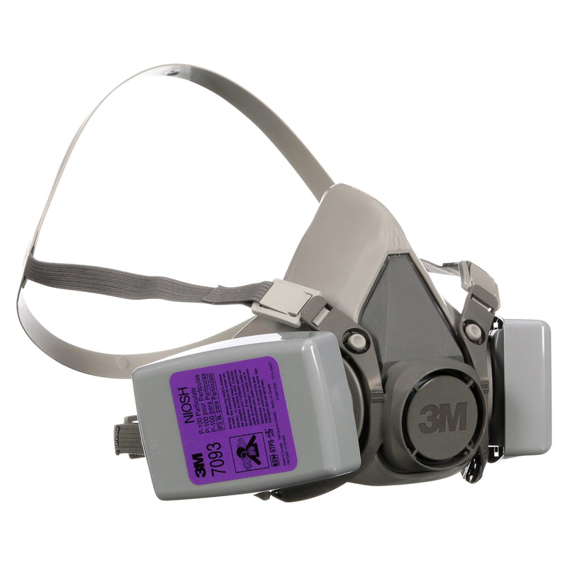 3M P100 Hard Case Particulate Respirator 62093, Reusable Respirator, P100, 1-Facepiece and 1-pair of Replaceable NIOSH-Approved 7093 Filters, Medium, 1 Kit, 1 per pack