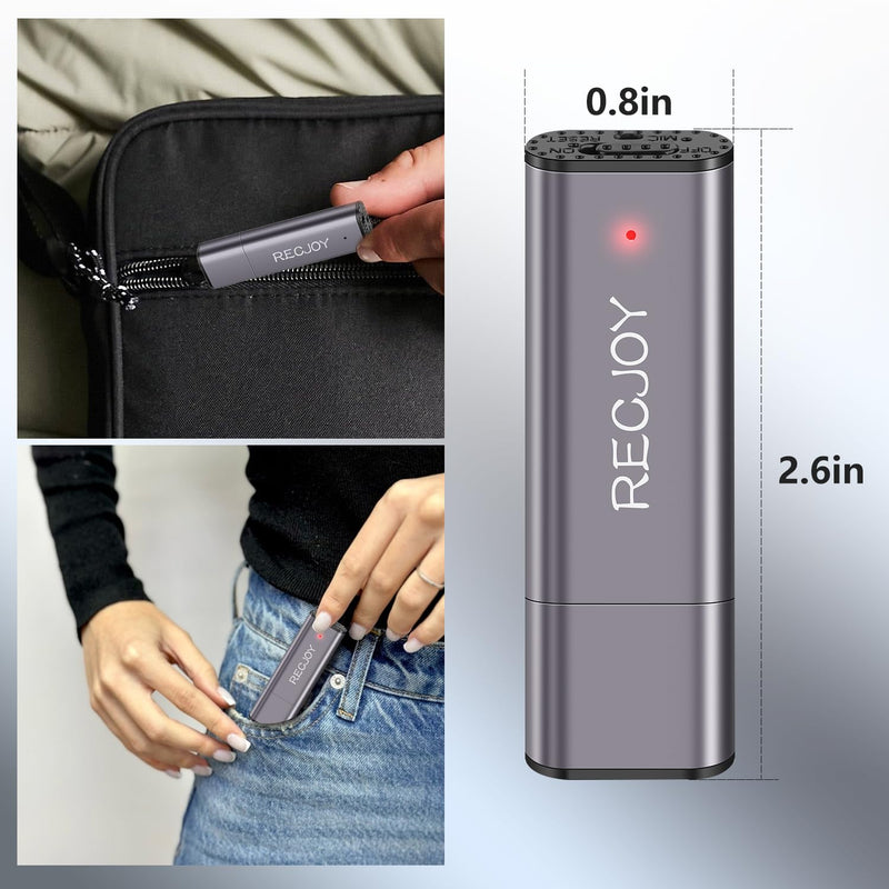 64GB Digital Voice Recorder USB Recording Device with 750Hrs Storage Capacity Voice Activated Recorder,Audio Recorder for Lectures Interview,Noise Reduction Rechargeable UL101