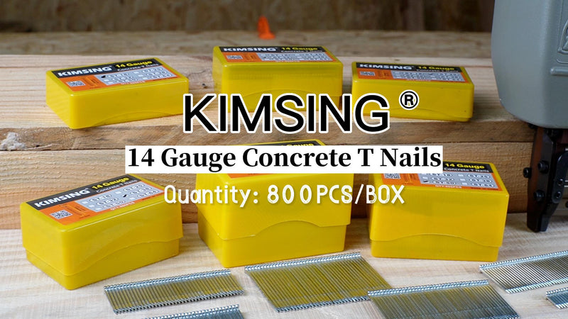 KIMSING 14 Gauge 1-1/2-Inch (38mm) Concrete Nails 800PCS/Box ST38 Nails(800 PCS/BOX)