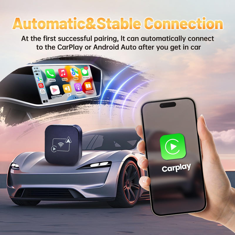 Wireless Carplay Adapter AI Box for OEM Wired Carplay/android Auto to Wireless Connection Plug and Play Dongle Magic Box for Car model 2016+ and iphone IOS 10+