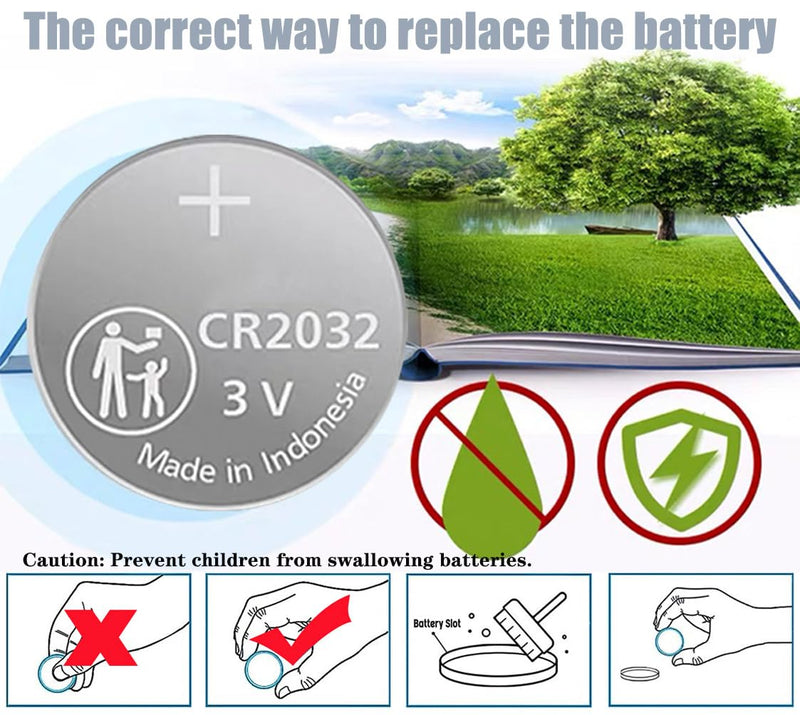 (2 Pack) CR2032 Smart Remote OEM Replacement for Jeep Key fob battery Dodge Chrysler Key fob fits 2008-2022 300 Challenger Durango Dart Grand Caravan Journey RAM Cherokee Routan Town