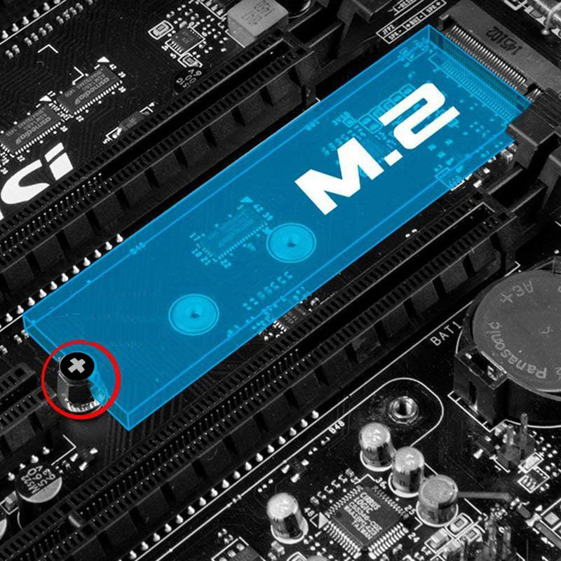 M.2 SSD ScrewsKit, Nvme Screws Suitable for ASUS MSI Gigabyte NGFF Motherboard，m.2 SSD Motherboard Screws (Black)