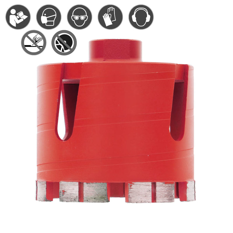 PRODIAMANT diamond countersink 82 mm x M16 concrete, brick, masonry PDX857.638 7 diamond segments 10 mm segment height