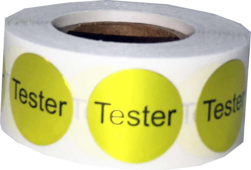 Gold Tester Circle Dot Stickers, 3/4 Inch Round, 500 Labels on a Roll for Easy Product Identification and Organization - Metallic Plastic - Made in the USA Metallic Gold