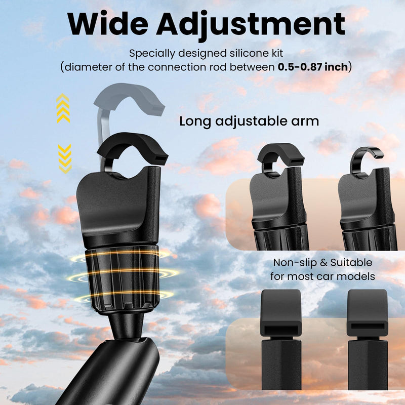 Magnetic Phone Holder for Car, Rear View Mirror Phone Holder, 360° Rotating Car Phone Holder Mount, Compatible with iPhone 15/14/13/12 Series and All Phones with Magsafe Case or Metal Ring magnetic