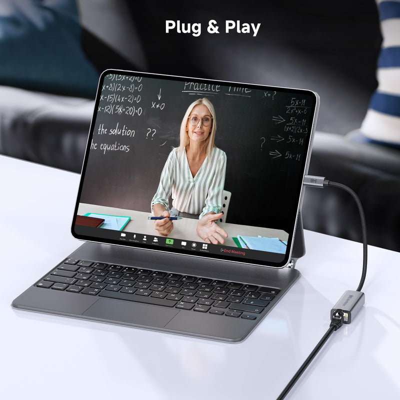 Cable Matters USB C to 5Gb Ethernet Adapter, 5 Gigabit Network Speed, USB C to Ethernet Adapter Compatible with USB4, Thunderbolt 4/5, Plug & Play for MacBook, Laptop, and USBC Devices