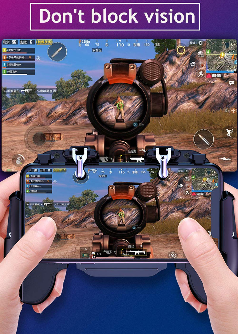 Mobile Phone PUBG Game Controller L1R1 Shoot and Aim Trigger Joystick Ergonomic Gamepad for PUBG Mobile/Knives Out,Phone Gaming Controller for 4.7''- 7.0'' Android & iOS (H6) H6