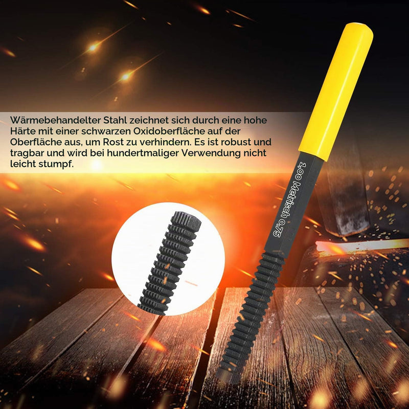 External Thread Restoration File, Thread Recovery File Metric System Thread File Repair Tool, 0.75 1.0 1.25 1.5 1.75 2.0 2.5 3.0 mm, Suitable for Left or Right Thread