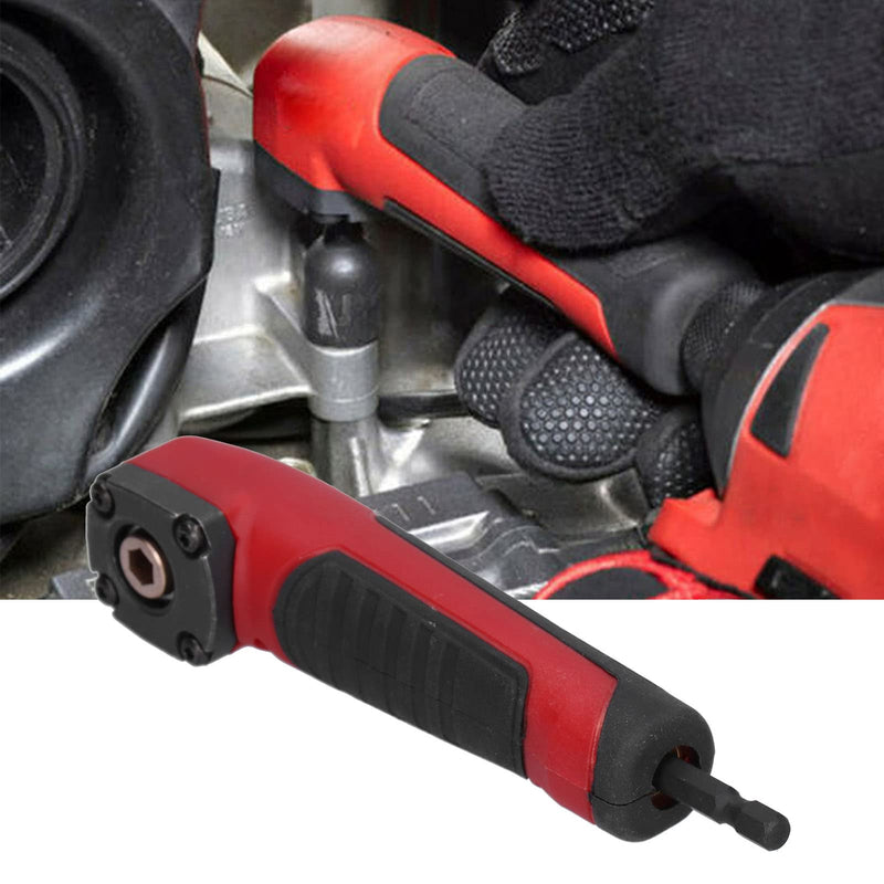Shockwave Right Angle Adapter, Multifunctional Red 90 Degree Impact Driver Drill Adapter, Right Angle Drill Attachment Adapter