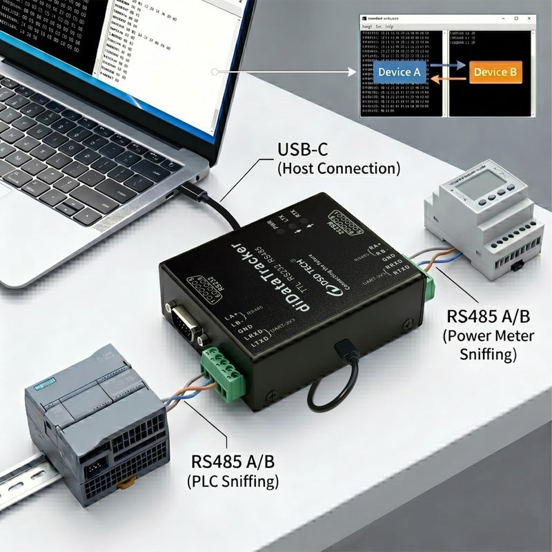 DSD TECH diDatatracker RS232 RS485 TTL Insulated Protocol Analyzer Windows Mac Linux