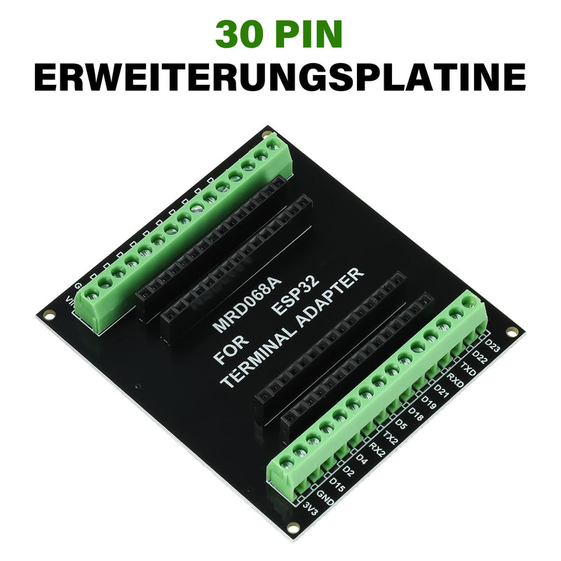 Heemol Pack of 2 for ESP32 GPIO Breakout Board 30PIN Expansion Board for ESP 32 Development Board for ESP-32 Breadboard for IoT Development Breakout Board X 2