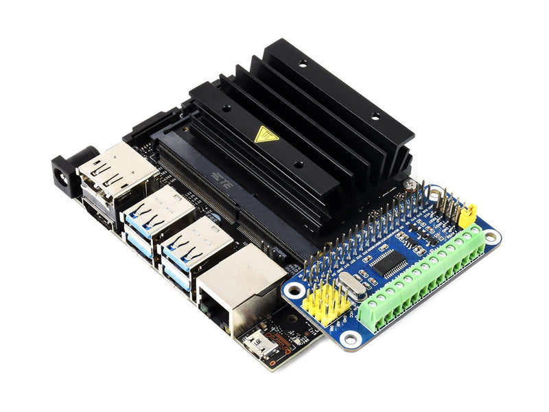 Waveshare High-Precision AD HAT for Raspberry Pi/Jetson Nano with ADS1263 Onboard 10-Ch 32-Bit Support ADC AD Input Headers for Analog Sensor Module and AD Input Screw Terminal for Analog Signal High precision AD HAT