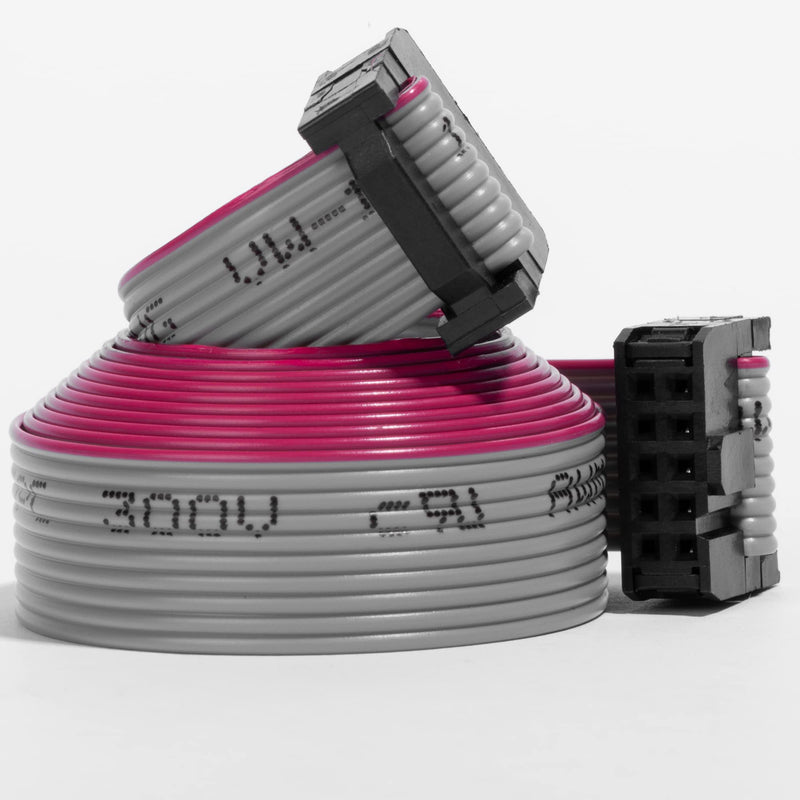 2Pack Flat Ribbon Cable 2.54mm Pitch 2 Row 10 Pin Female to Female Wires IDC Ribbon Connector L=1M/ 3.3FT