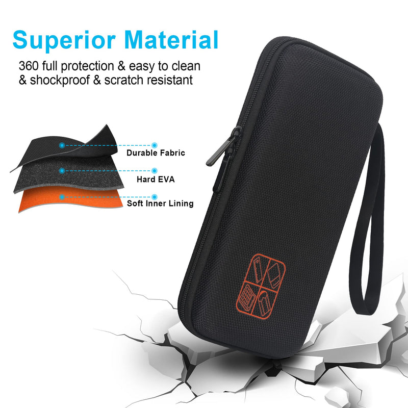 Carrying Case for Texas Instruments TI-84 Plus CE/TI-84 Plus/TI-83 Plus CE/Casio fx-9750GII Color Graphing Calculator, Extra Mesh Pocket Fits Charging Cable, Charger, Manual, Black