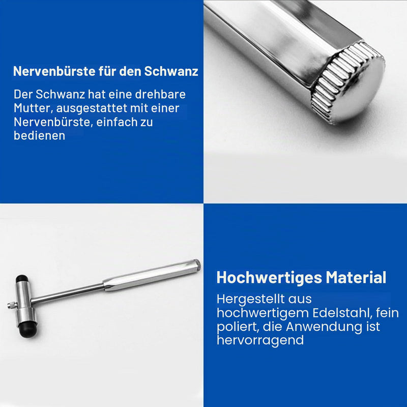 Trömner Reflex Hammer, Percussion Reflex Hammer, Neuro Reflex Hammer with Brush and Needle for Skin Reflections and Surface Reactions