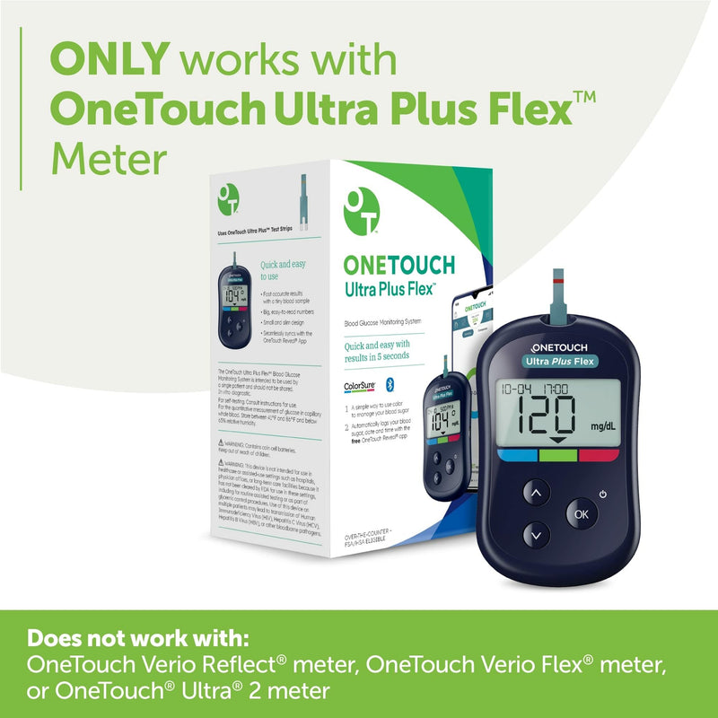OneTouch Ultra Plus Test Strips - 60 Count - Diabetic Test Strips for Blood Glucose Meter & Daily Blood Sugar Levels - 30 Count/Pack (2 Pack) 30 Count (Pack of 2)